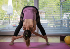 Eco Friendly Reversible Color Yoga Mat with Carrying Strap for Yoga, Pilates, and Floor Exercises